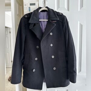 Ted Baker Double Breasted Wool Peacoat